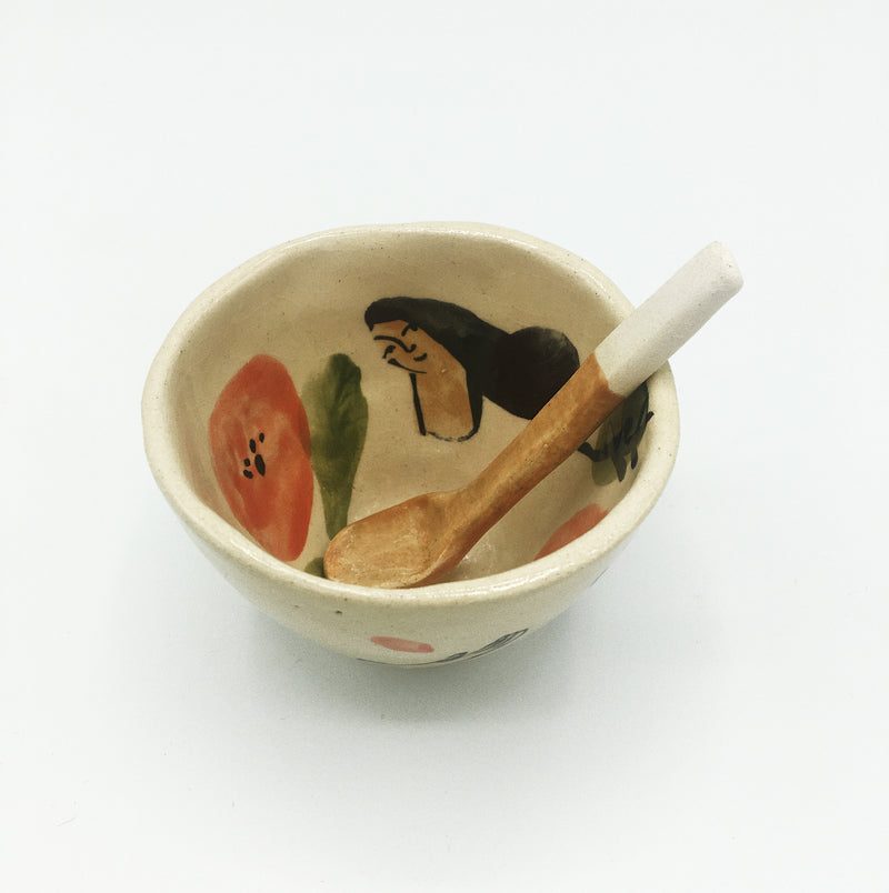 Philippine d'Otreppe Ceramic Bowl + Spoon