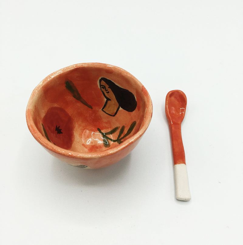 Philippine d'Otreppe Ceramic Bowl + Spoon
